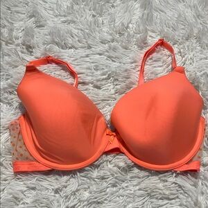 Victoria's Secret Neon Coral Padded Underwire Bra